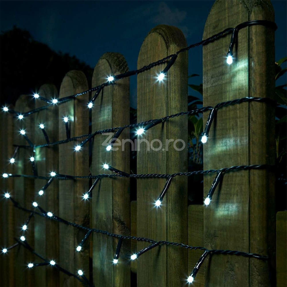 Christmas Installation, Linear, LED Bulbs, Multicolor, 8 Light Effects, Black Wire, 220V, Controller