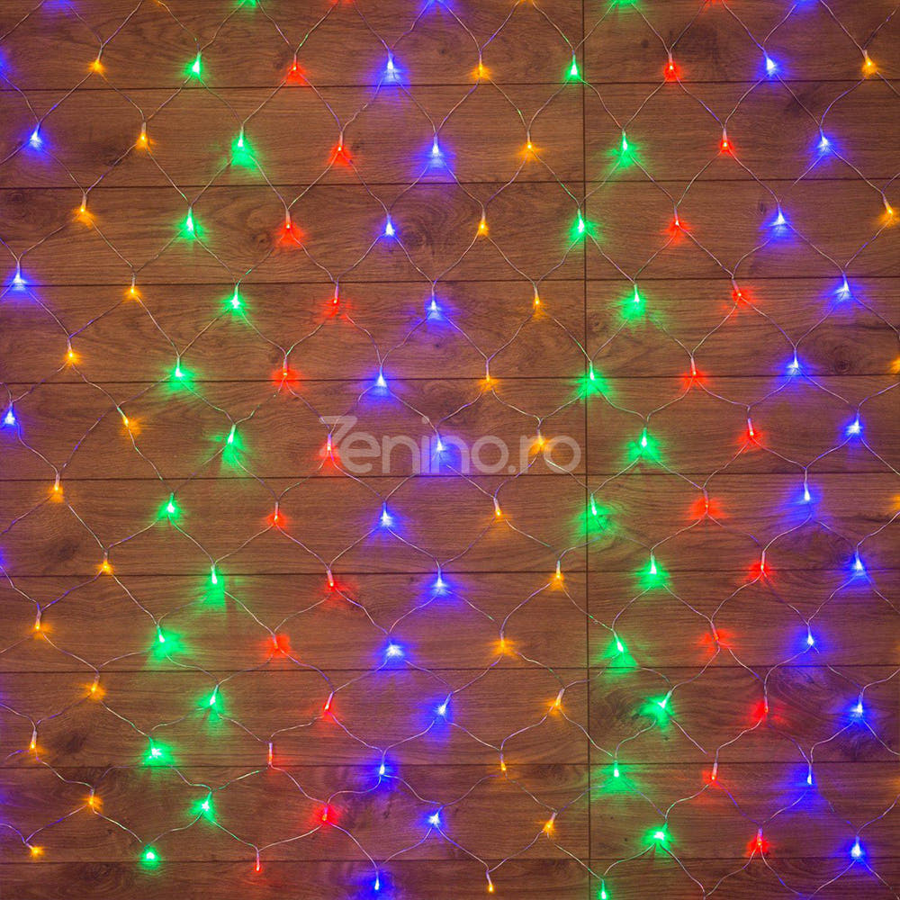 Christmas Installation, Mesh Type, LED Bulbs, 8 Light Effects, Interconnectable, Transparent Wire, 1.5m Extension Cord, Warm White, Cold White, Multicolor