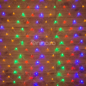 Christmas Installation, Mesh Type, LED Bulbs, 8 Light Effects, Interconnectable, Transparent Wire, 1.5m Extension Cord, Warm White, Cold White, Multicolor