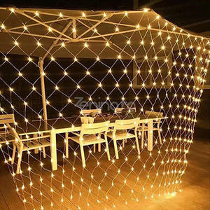 Christmas Installation, Mesh Type, LED Bulbs, 8 Light Effects, Interconnectable, Transparent Wire, 1.5m Extension Cord, Warm White, Cold White, Multicolor