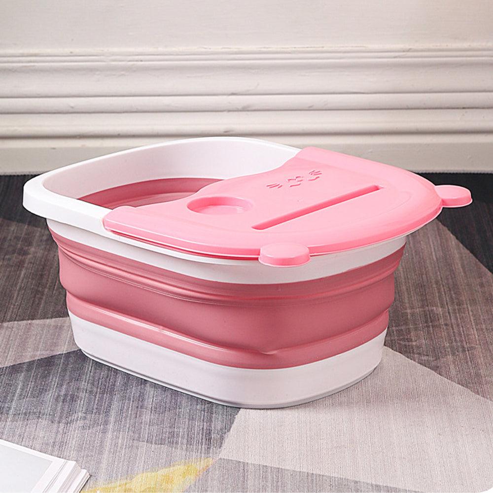 Foot Massage Tub, Foldable Model, Portable, Phone/Cup Holder, Silicone