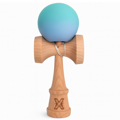 Kendama Original Profesional, Model Gradient, 18cm, din Lemn, Joc Interactiv, Copii si Adulti