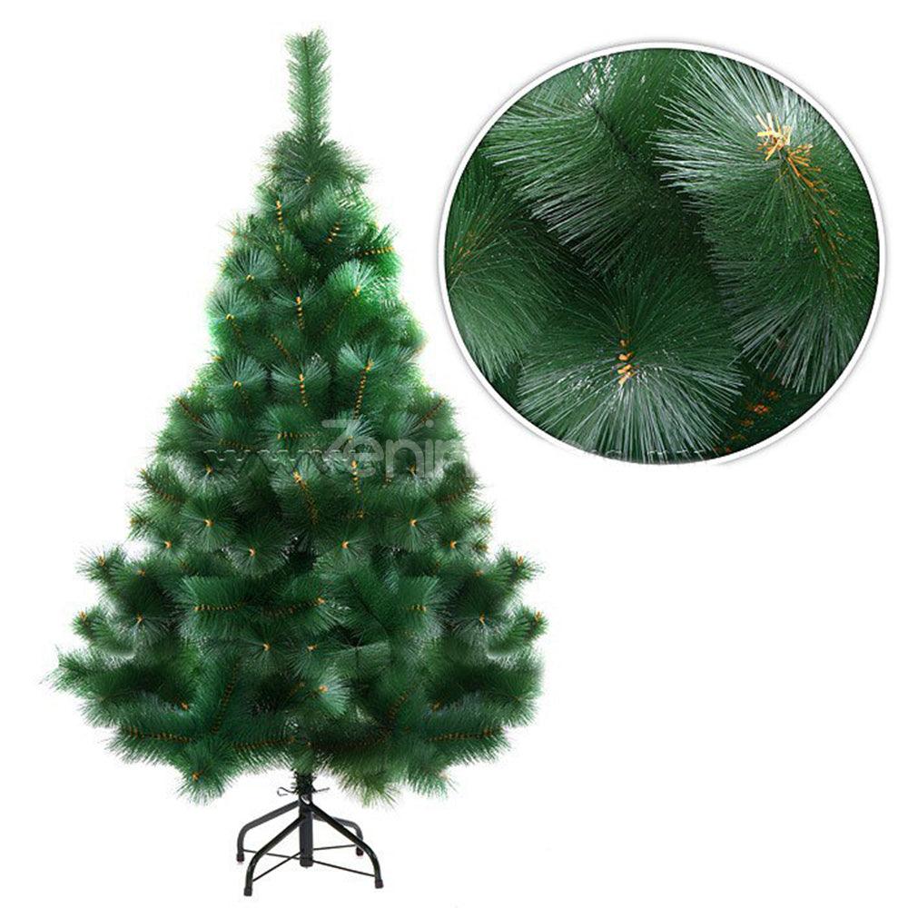 Christmas Tree, Pine Model, Artificial, Bushy Branches, Metal/Plastic Stand, Easy to Install, Green