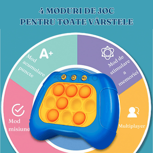 Pop It Console Interactive, Antistress, Portable, Compact, with Batteries, Premium ABS, Silicone, 4 Game Modes, +3 Years