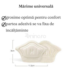 Set of 2 Cushioned Insoles, Shoe Inserts, for Heels, Corn Prevention, Universal Size, Adjustable, Black/Cream