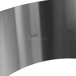 Adjustable Cake Pan, Adjustment 16-30 cm, Height 12 cm, Steel, Safety Clip, Silver