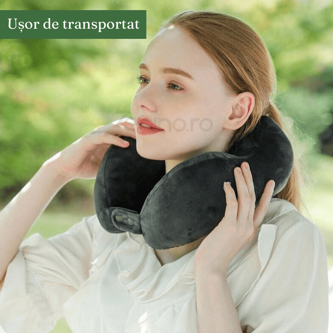 Travel Pillow, for Neck and Back, Support, Comfort, Memory Foam, Zipper, Hanging, Adjustable