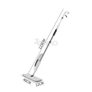 Flat Mop with Sprayer, 350 ml Tank, Multiple Surfaces, Compact, Ergonomic Handle, Efficient Cleaning, Easy to Maneuver, with Two Microfiber Refills, 125 x 40 cm 