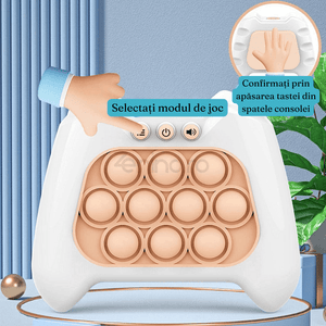 Pop It Console Interactive, Antistress, Portable, Compact, with Batteries, Premium ABS, Silicone, 4 Game Modes, +3 Years