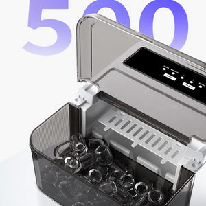 Машина за лед, 2 размера, 12 кг/ден, функция стоп, капацитет 500 г, преносима