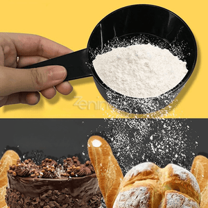 Set of 10 Measuring Cups, for Flour, Sugar, 25ml - 250ml, Dosing Ingredients, Plastic, Black