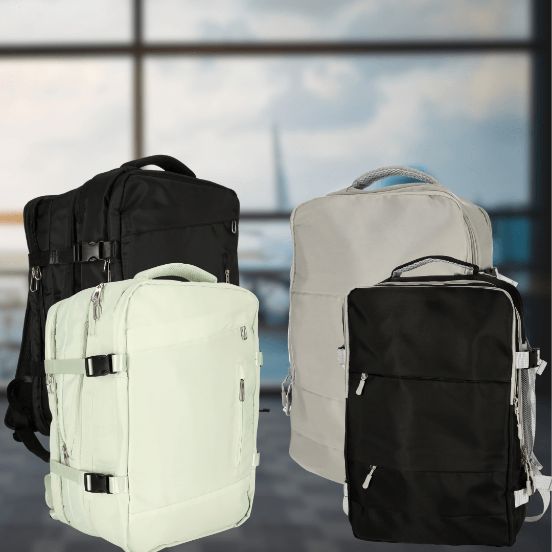 Travel Backpack, 3-4 Compartments, Waterproof Material, Additional Pockets, Expandable to 36 L, Polyester