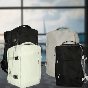 Travel Backpack, 3-4 Compartments, Waterproof Material, Additional Pockets, Expandable to 36 L, Polyester