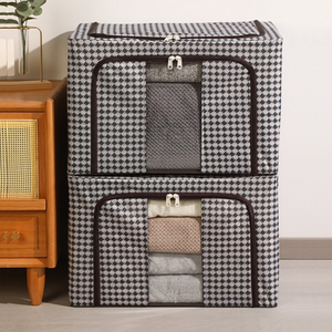 Cutie de Depozitare, Model Zebra, Pliabil, Capacitate 24L-100L, Material Textil, cu Fermoar