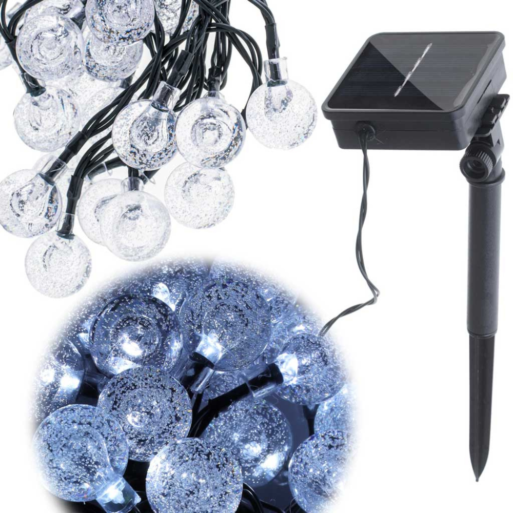 Solar Panel String, 30 LED, Dragonfly Shape, IP65, Ground Mount, 7 Hours Lighting, Length 6.5m, Multicolor