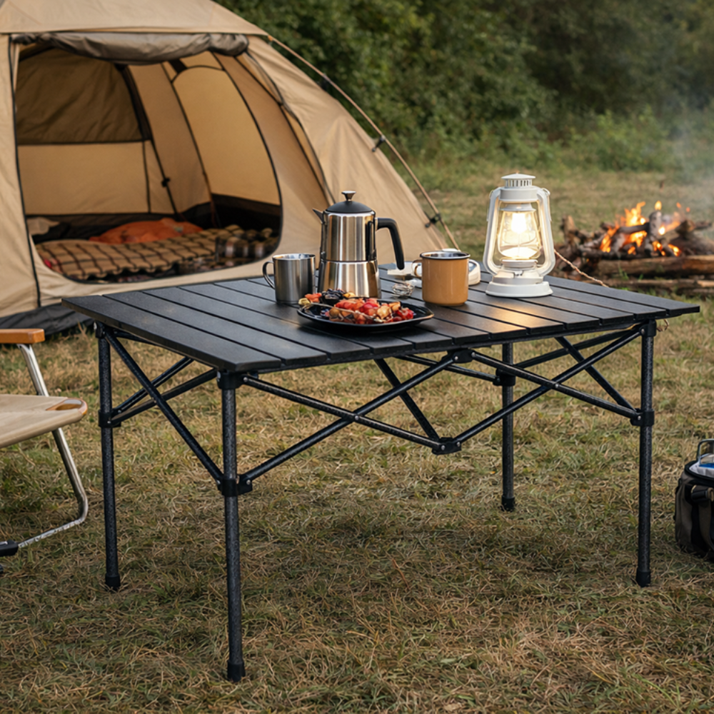 Masa de Camping Pliabila, Model Compact, 118x55x50cm, Sac de Transport