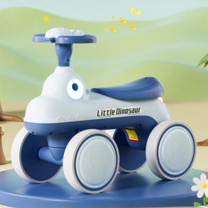 Children's Bicycle, Without Pedals, 4 Wheels, with Music and Lights, Made of Durable Plastic