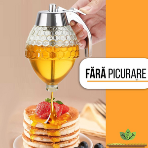 Honey Dispenser, Honeycomb Type, 200ml, Stopper, Glass Holder