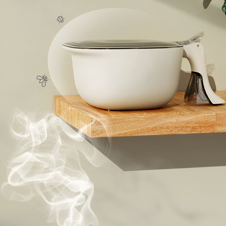 Spice Storage Box, 4 Compartments, with Spoons, Airtight Closure