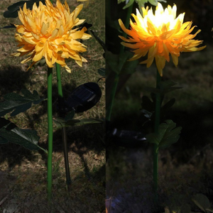 Set of 4 Zenino Tulip Solar Lamps - 3 Flowers per Lamp, Durable, IP65, Ground Mounted, 600mAh, 78 cm, Multicolor