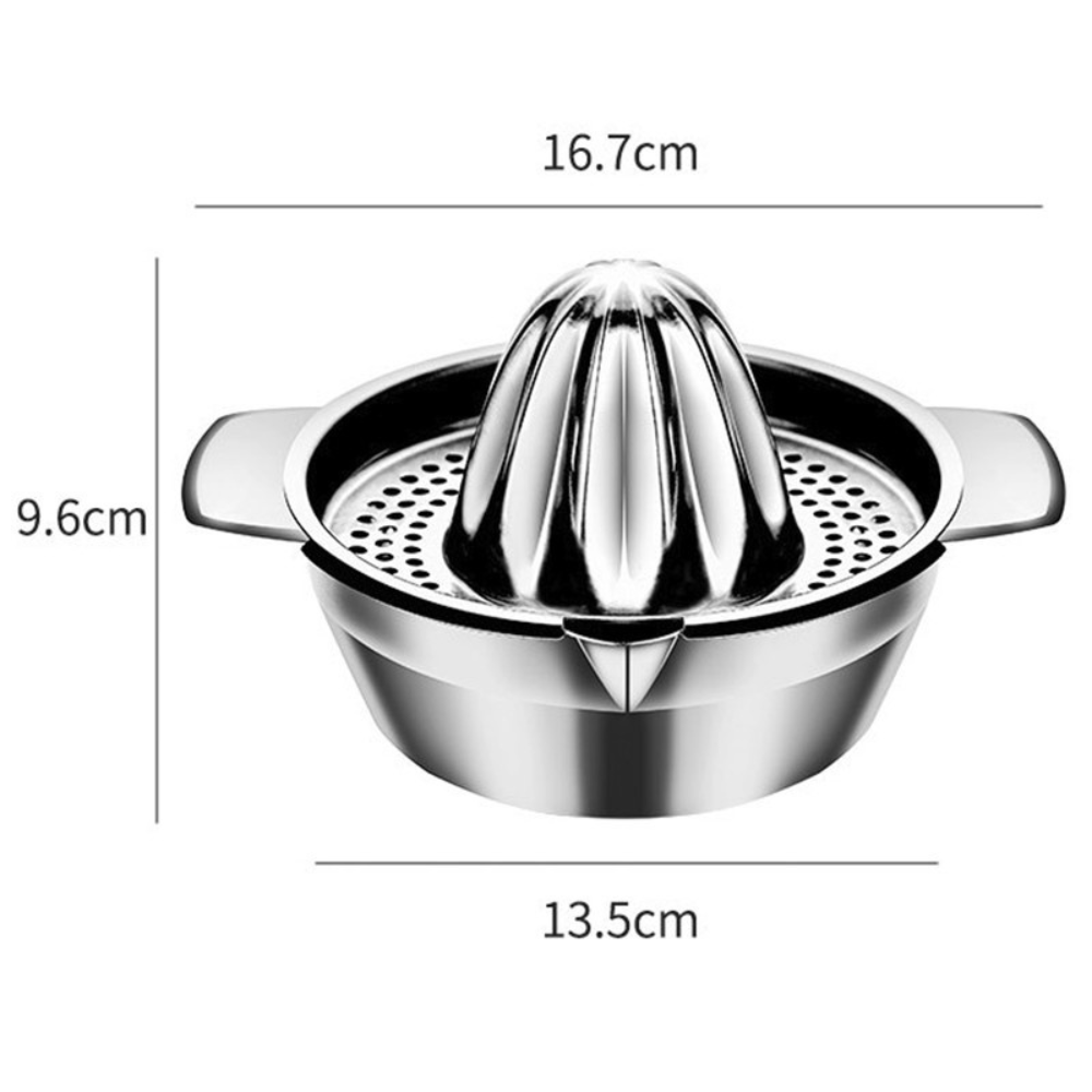 Manual Citrus Juicer, 400ml Container, Stainless Steel, Easy to Clean