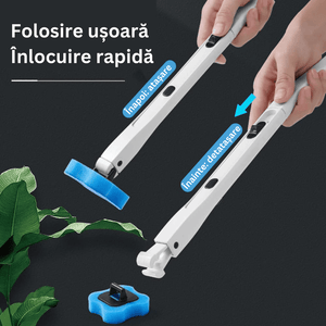 Toilet Cleaning Brush, Disposable Heads, Sanitizing, Cleaning, 5 Refills, Wall Mounted, White