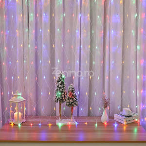 Christmas Installation, Mesh Type, LED Bulbs, 8 Light Effects, Interconnectable, Transparent Wire, 1.5m Extension Cord, Warm White, Cold White, Multicolor