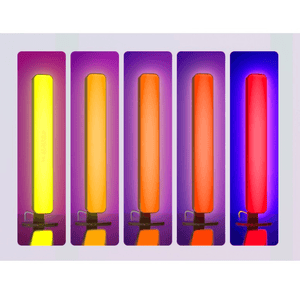 RGB настолна лампа, 14 LED, 10W, 5V захранване, дистанционно управление, USB кабел, 25.5x4x3.5cm 
