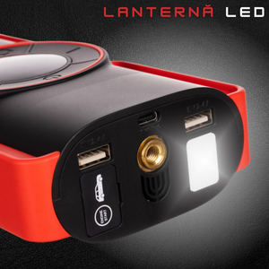 Redresor Auto 6in1, Starter 800A, 120W, 12V/10A, 10000 mAh, Lanterna LED, Compresor