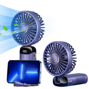 Mini Portable Fan, 5 Speeds, 12h Runtime, Foldable Model, USB Charging