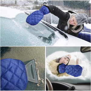 Snow Scraper and Glove Set, Waterproof Material, Padded