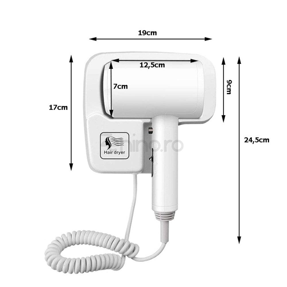 Hair Dryer, with Stand, 3 Modes, 1200W, Durable Material, Ionization, Compact Size, Overheating Protection, White
