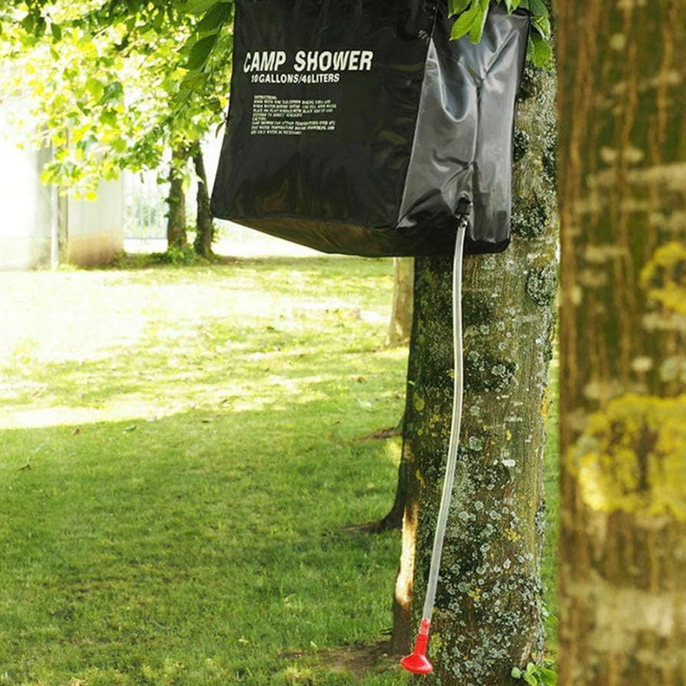Dus Portabil cu Incalzire Solara, 20L, 40L, pentru Camping, Maner Agatare