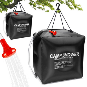 Dus Portabil cu Incalzire Solara, 20L, 40L, pentru Camping, Maner Agatare