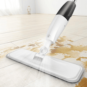 Flat Mop with Sprayer, 350 ml Tank, Multiple Surfaces, Compact, Ergonomic Handle, Efficient Cleaning, Easy to Maneuver, with Two Microfiber Refills, 125 x 40 cm 