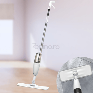 Flat Mop with Sprayer, 350 ml Tank, Multiple Surfaces, Compact, Ergonomic Handle, Efficient Cleaning, Easy to Maneuver, with Two Microfiber Refills, 125 x 40 cm 