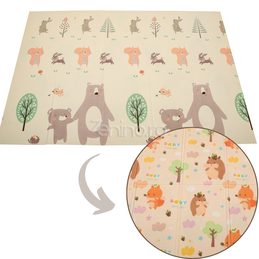 Educational Mat for Children, 2 Sides, Interactive, Harmonious Development, Foam, Insulating Material, Easy to Clean, Various Models