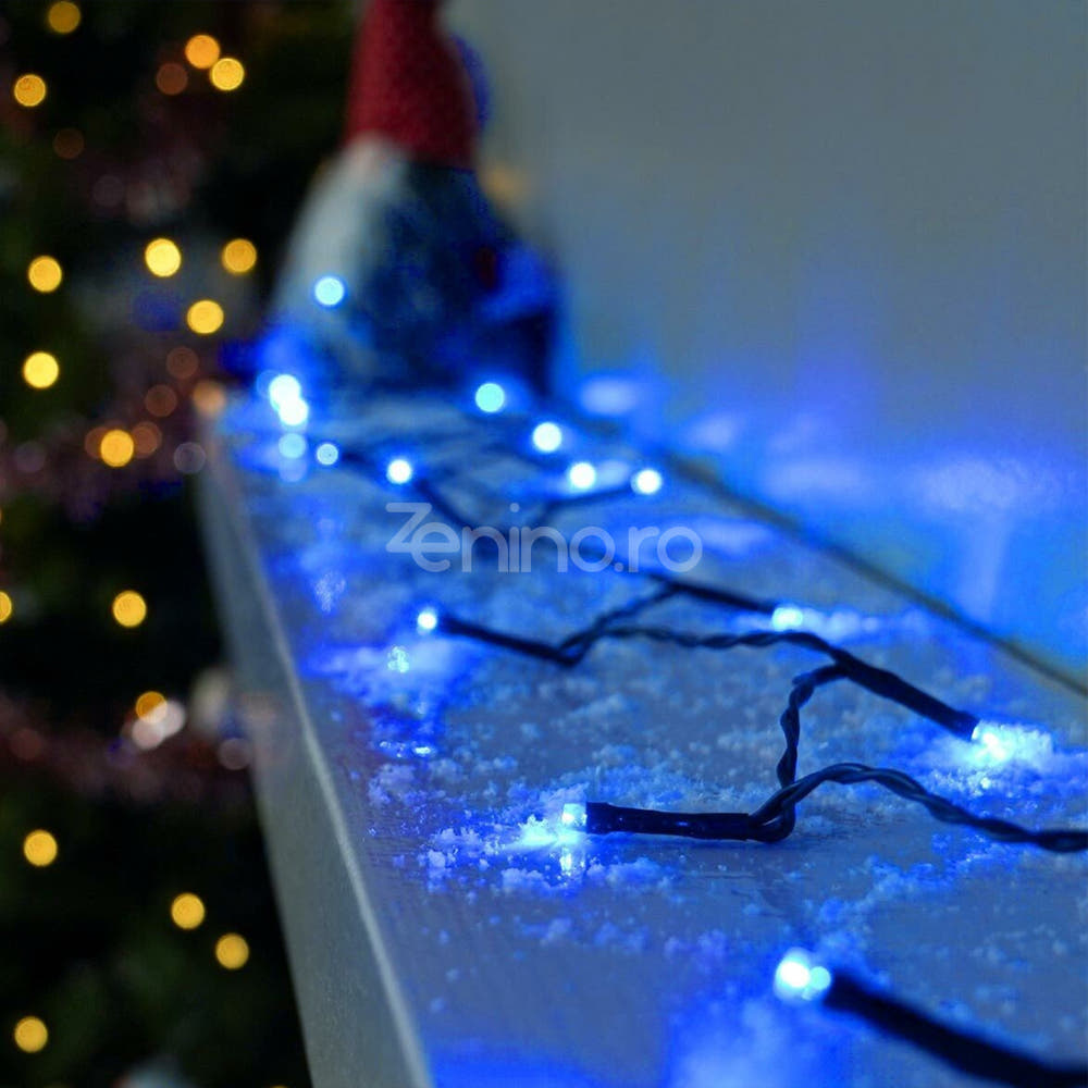 Christmas Installation, Linear, LED Bulbs, Multicolor, 8 Light Effects, Black Wire, 220V, Controller