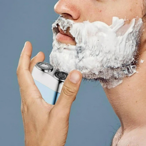 Mini Shaver, Precise Cutting, Steel Blades, 3W, Type-C Charging, 45min Battery Life.