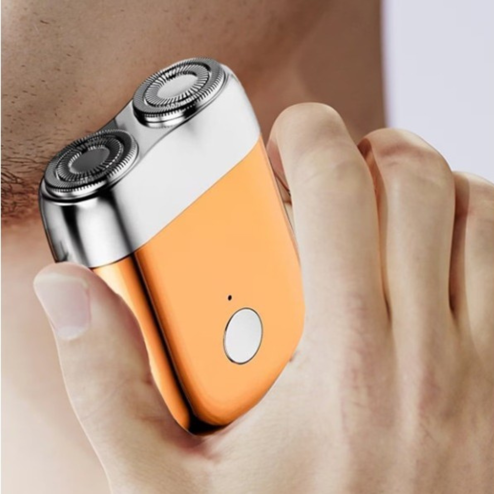 Mini Shaver, Precise Cutting, Steel Blades, 3W, Type-C Charging, 45min Battery Life.