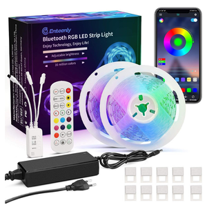 Умна RGB LED лента, управление с приложение, синхронизиране на музика, взаимосвързваща се, с дистанционно управление