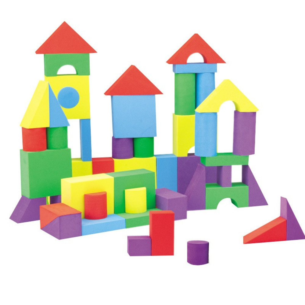 Foam Building Blocks Set, for Children, 29 Pieces, Washable, Safe, Multicolor