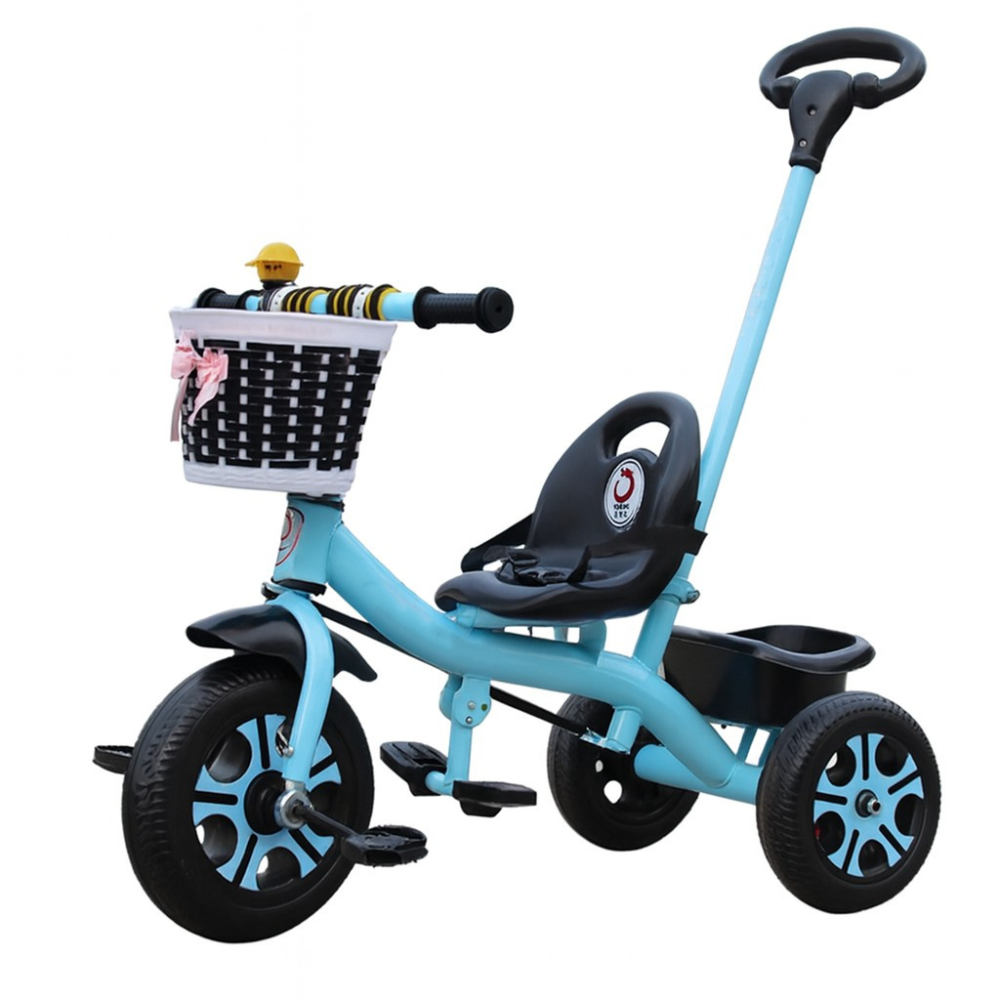 Tricicleta pentru Copii, Ghidon cu Cos Depozitare, Maner Impingere, 1-5 Ani