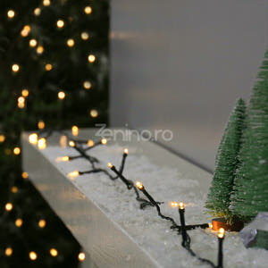 Christmas Installation, Linear, LED Bulbs, Multicolor, 8 Light Effects, Black Wire, 220V, Controller
