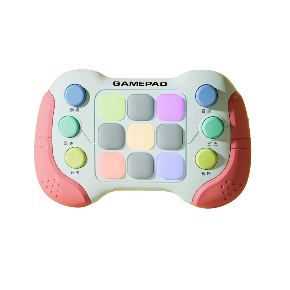 Pop It Console Toy, 6 Function Buttons, 5 Game Modes, Music Playback, RGB Lights