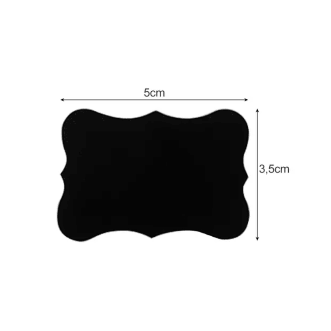 Set of 24 Self-Adhesive Labels, Easy Peel, for Jars, Pots, Bottles, White Carioca included, PVC, 5cm x 3.5cm, Black