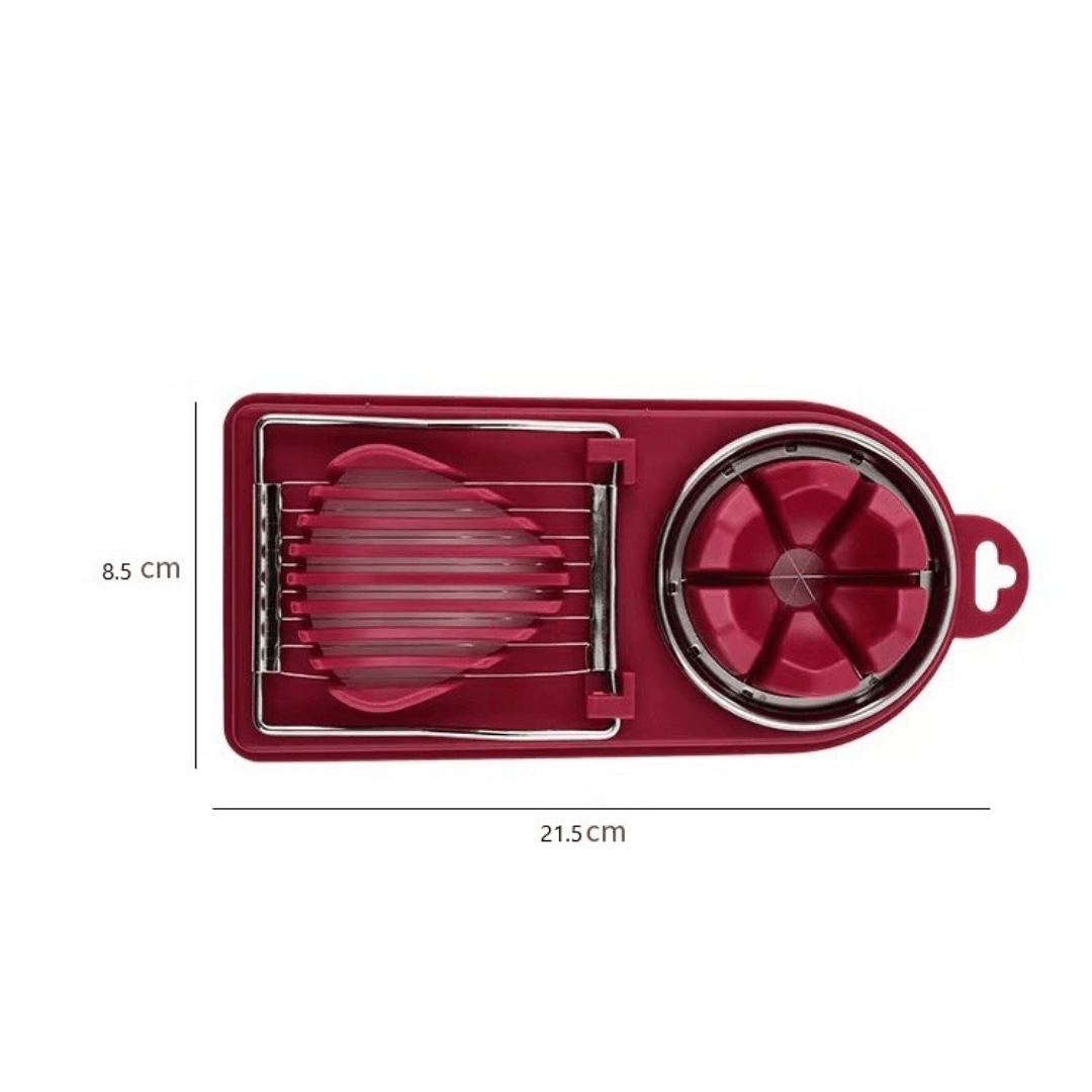 Multifunctional Slicer, 2 Shapes, for Eggs, Mozzarella, Practical, Easy to Use, 21.5cm x 8.5cm