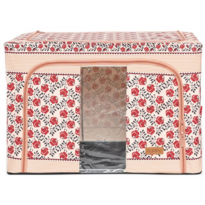 Cutie de Depozitare, Model Traditional, 66-100L, Material Textil, Cadru Otel, cu Fermoar
