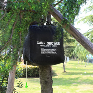 Portable Solar Heated Shower, for Camping, 20/40L, Leakproof Closure, Hanging Handle, Easy to Fill, Black