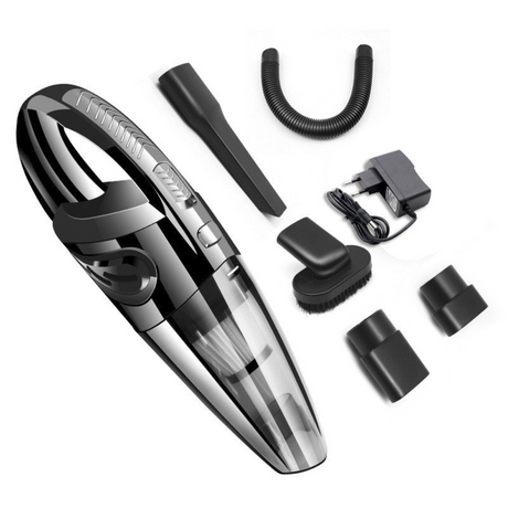 Portable Car Vacuum Cleaner, 120W, Hepa Filter, 2500mAh, Accessories Included, Black